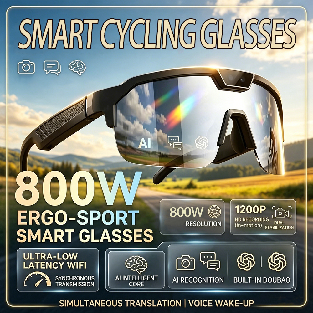 Outdoor Sport Glasses - Lunettes de cyclisme 2026 avec caméra