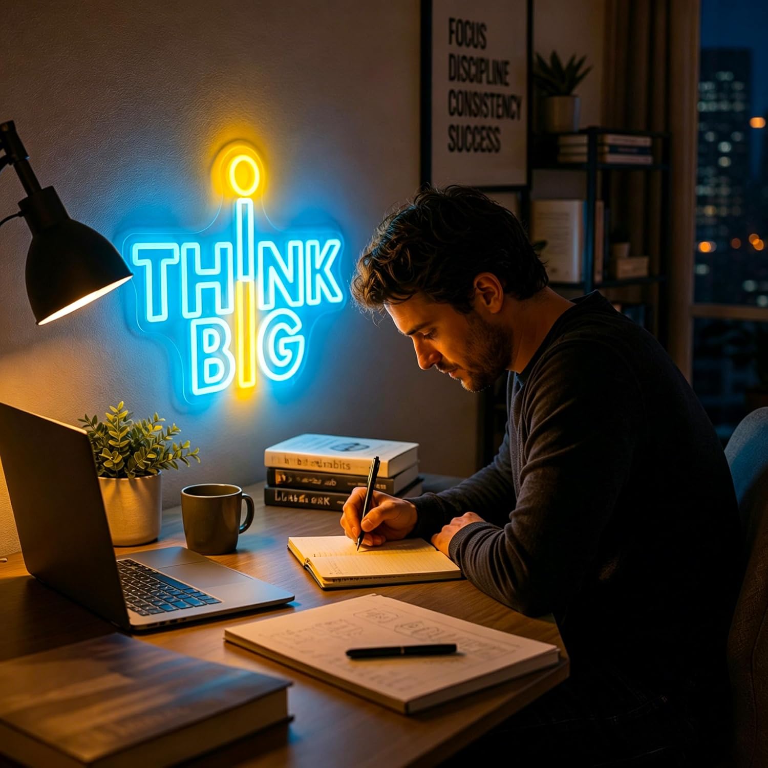 Panneau néon « Think Big » ali - Outdoor Sport Club avis et prix