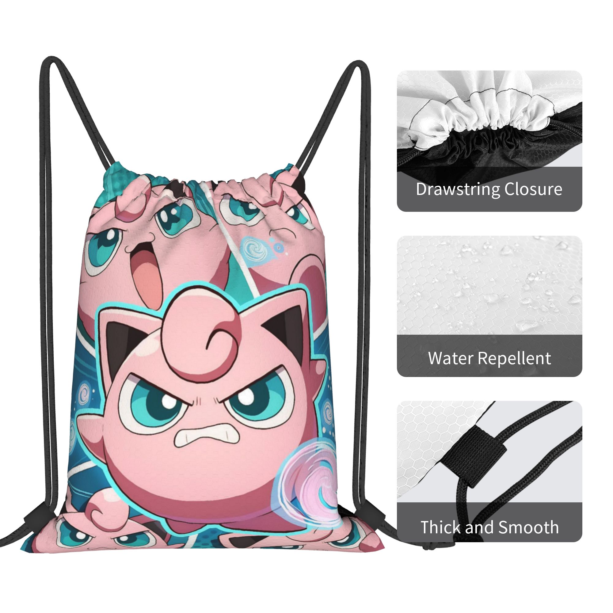 Sac à dos à cordon rose Jiggly - Outdoor Sport Backpack avis et prix